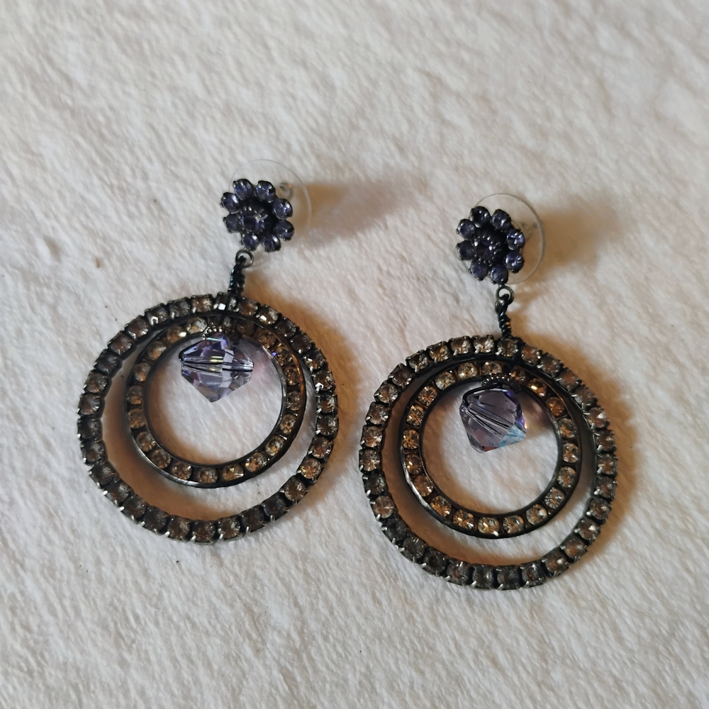 Elegant Black and Silver Earrings